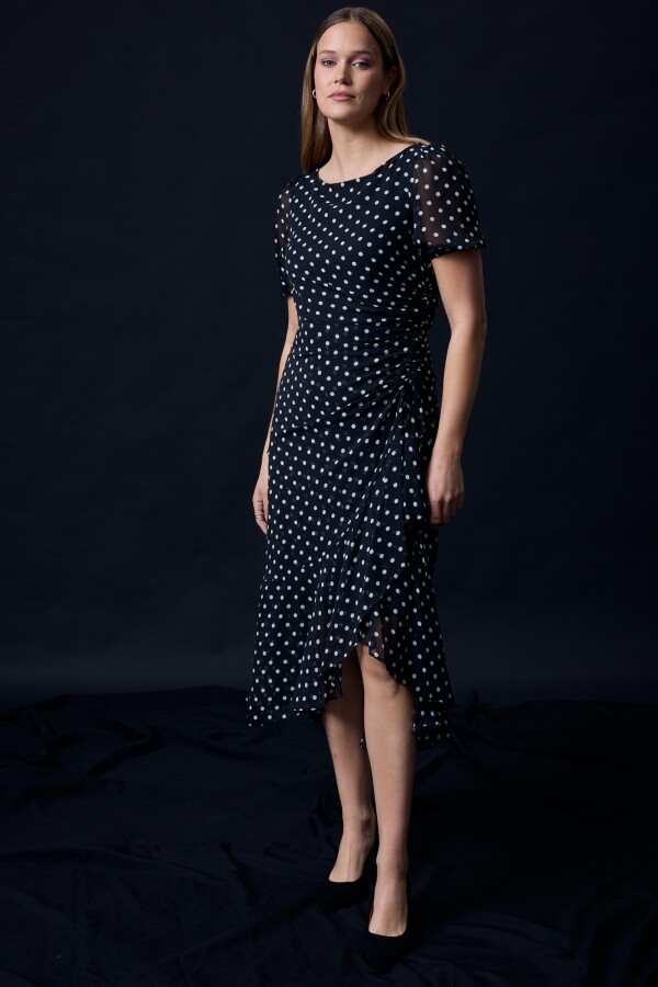 Vestido Maxi Lunares NEGRO/BLANCO