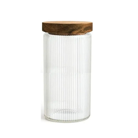 Frasco de vidrio con tapa de madera - Extra Grande 9x30cm Sc