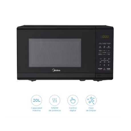 MICROONDAS MIDEA 20 LTS. DIGITAL NEGRO MICROONDAS MIDEA 20 LTS. DIGITAL NEGRO