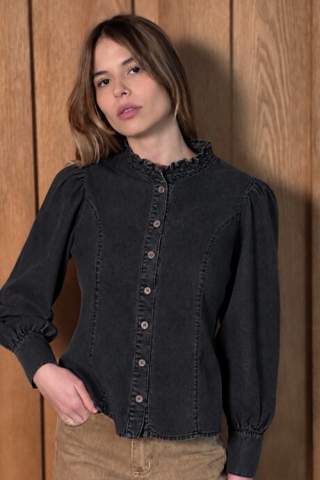 Camisa Mecha Denim Negro