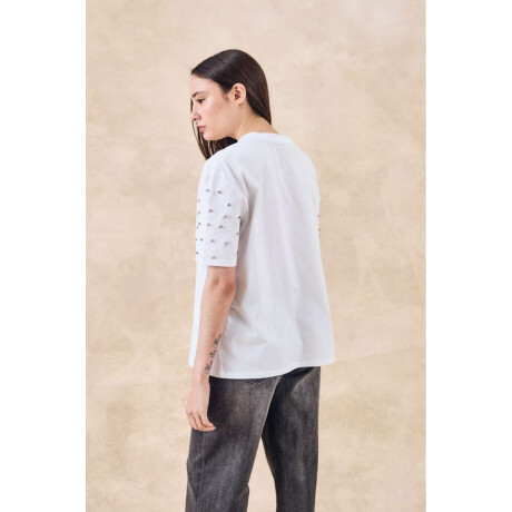 Remeron Apliques Mangas Blanco