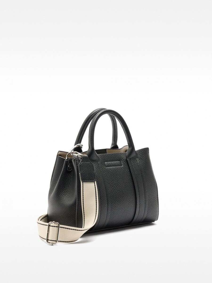 Bolso Tote Con Colgante S negro