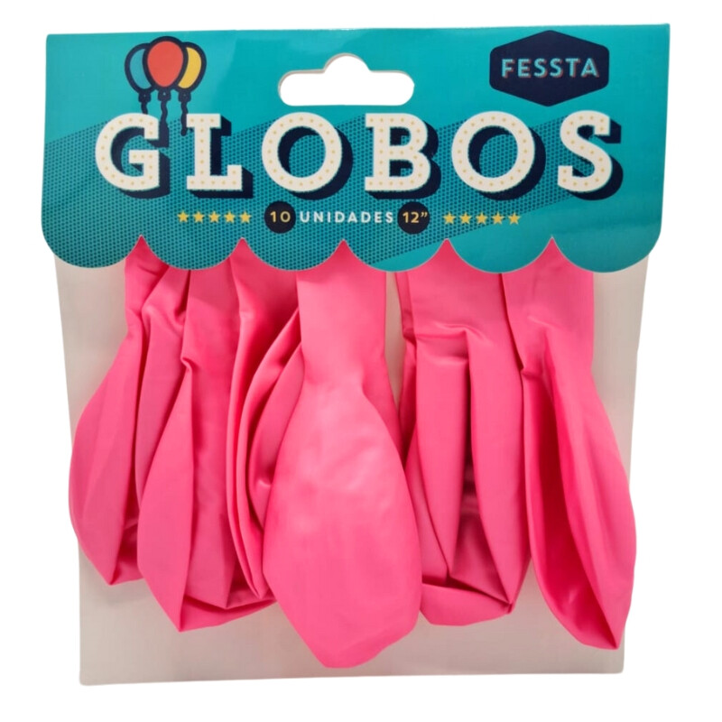 Globos X10 Tamaño R12 Rosa Chicle Perlado