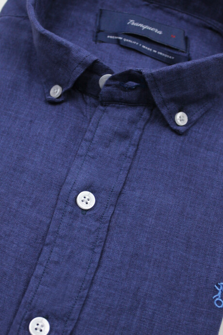 Camisa de Lino Azul