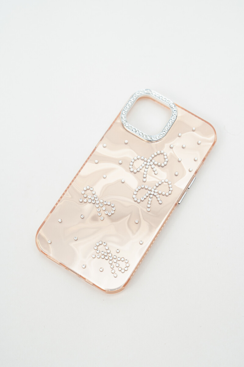 Funda De Celular Rosa - Dorado 