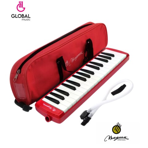 Melodica Magma roja "Piano" 32 notas con funda roja Melodica Magma roja "Piano" 32 notas con funda roja