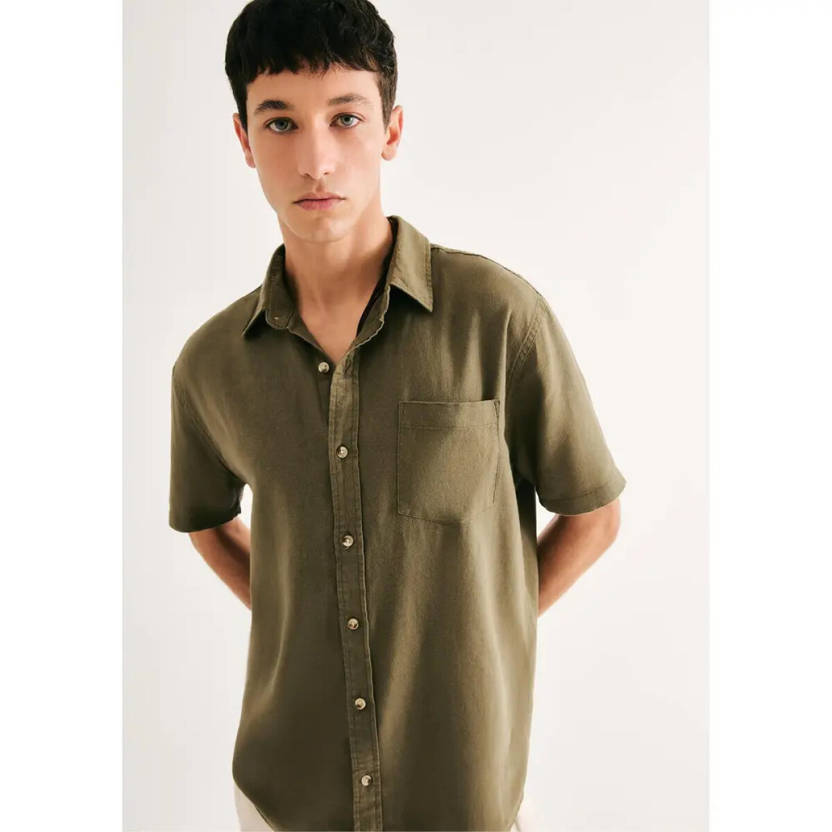 CAMISA MASC - OLIVA MEDIO 