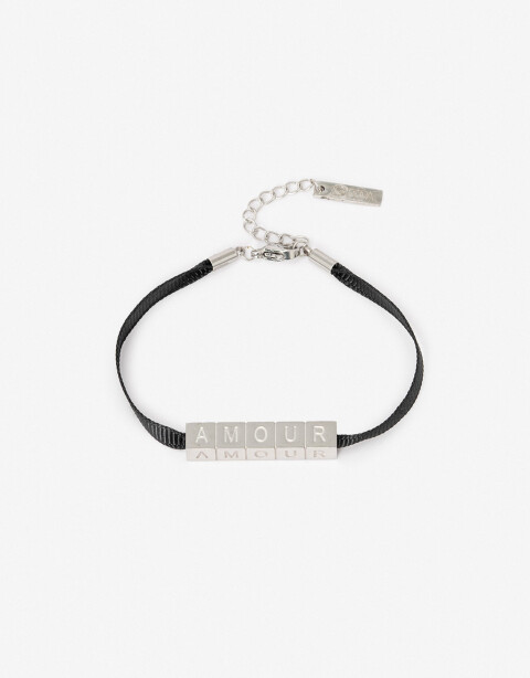 Pulseras Flexibles Cordón Pulsera De Acero Con Dijes Cúbicos - Plateado