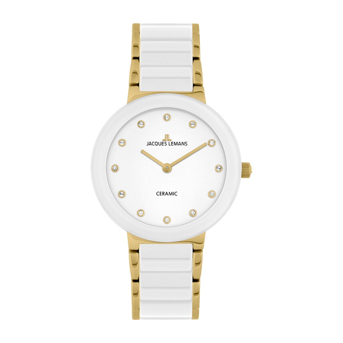 Reloj Jacques Lemans 42-7L Monaco de acero y cerámica en oro - Blanco 