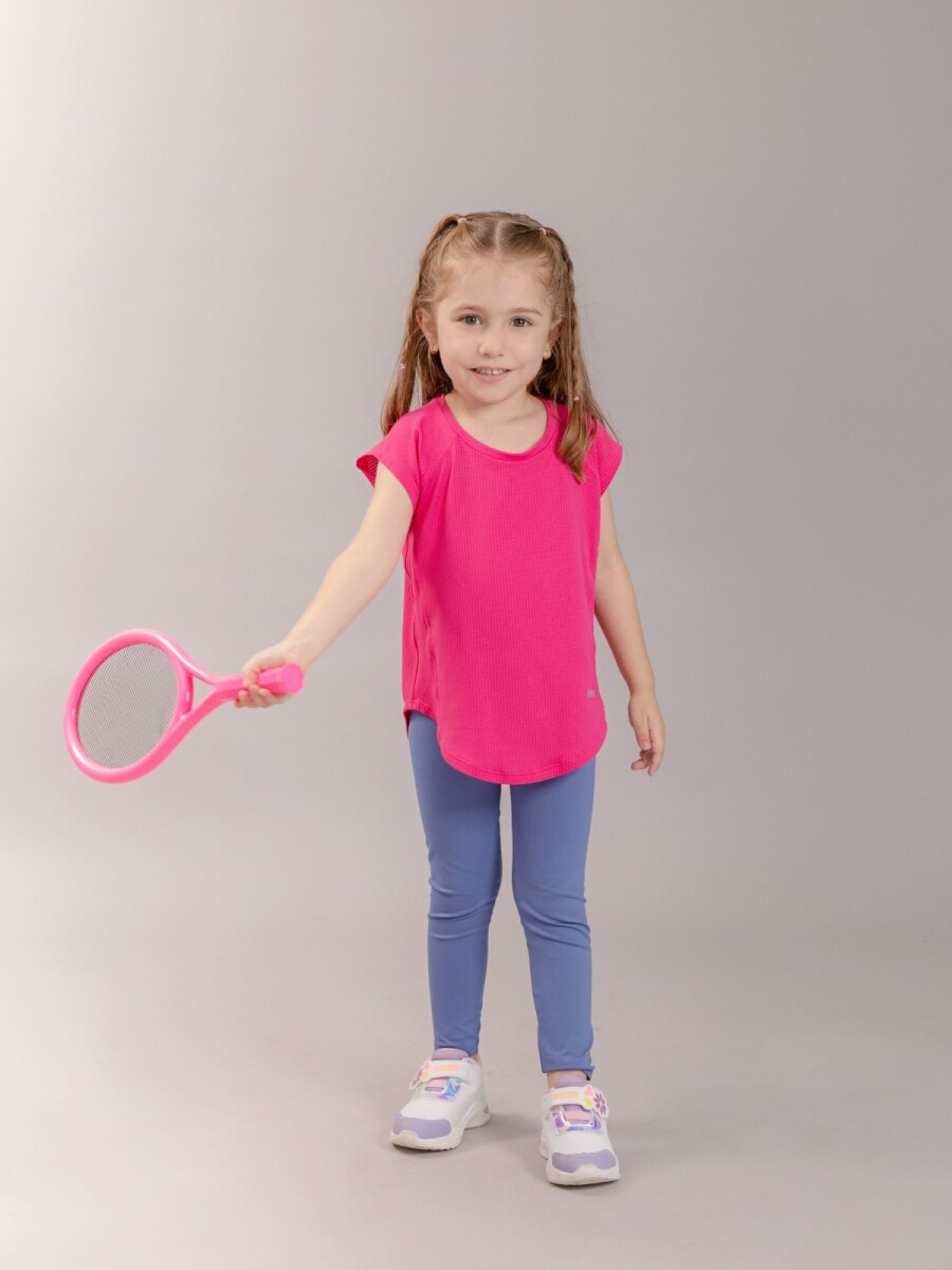 Remera Deportiva para Niñas. - Fucsia 