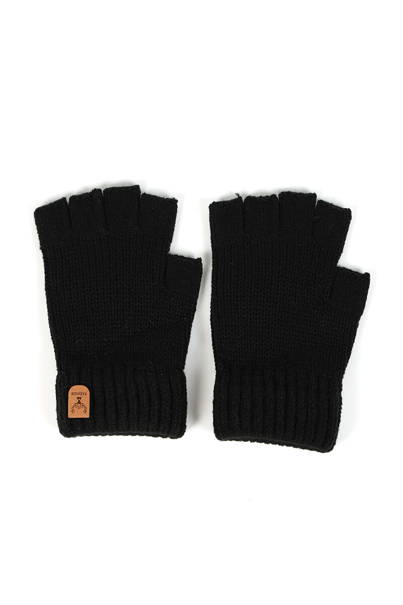 Guantes sin dedos Palmas Negro