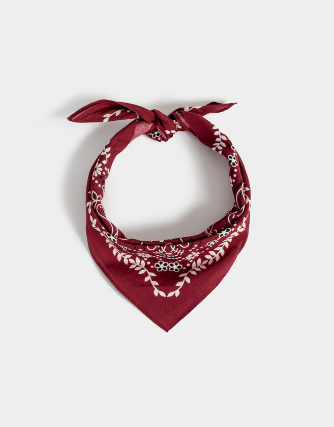 Vinchas Textiles Pañuelo Pañuelo Estampado - Rojo Burdeaux