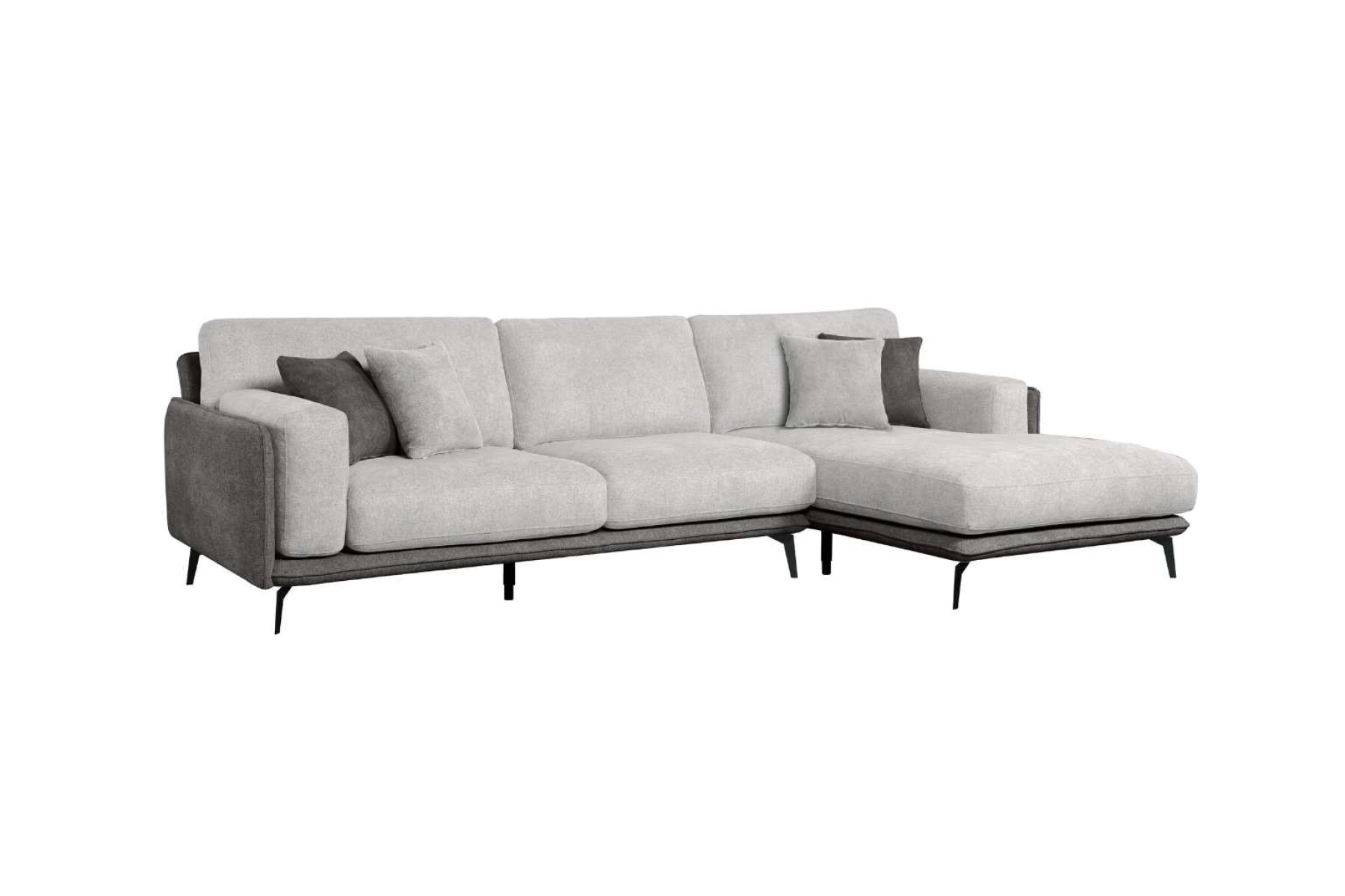 Sofa con Chaise Longue DÚO - Gris 