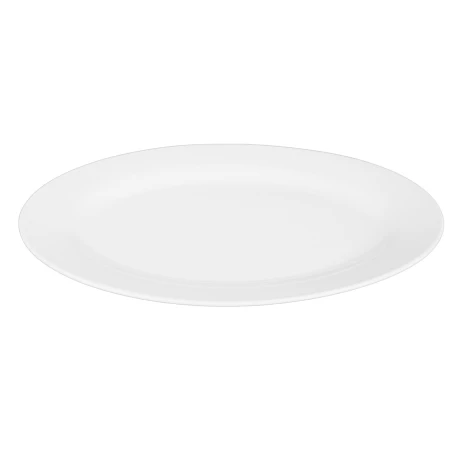Fuente oval de ceramica blanca Fuente oval de ceramica blanca