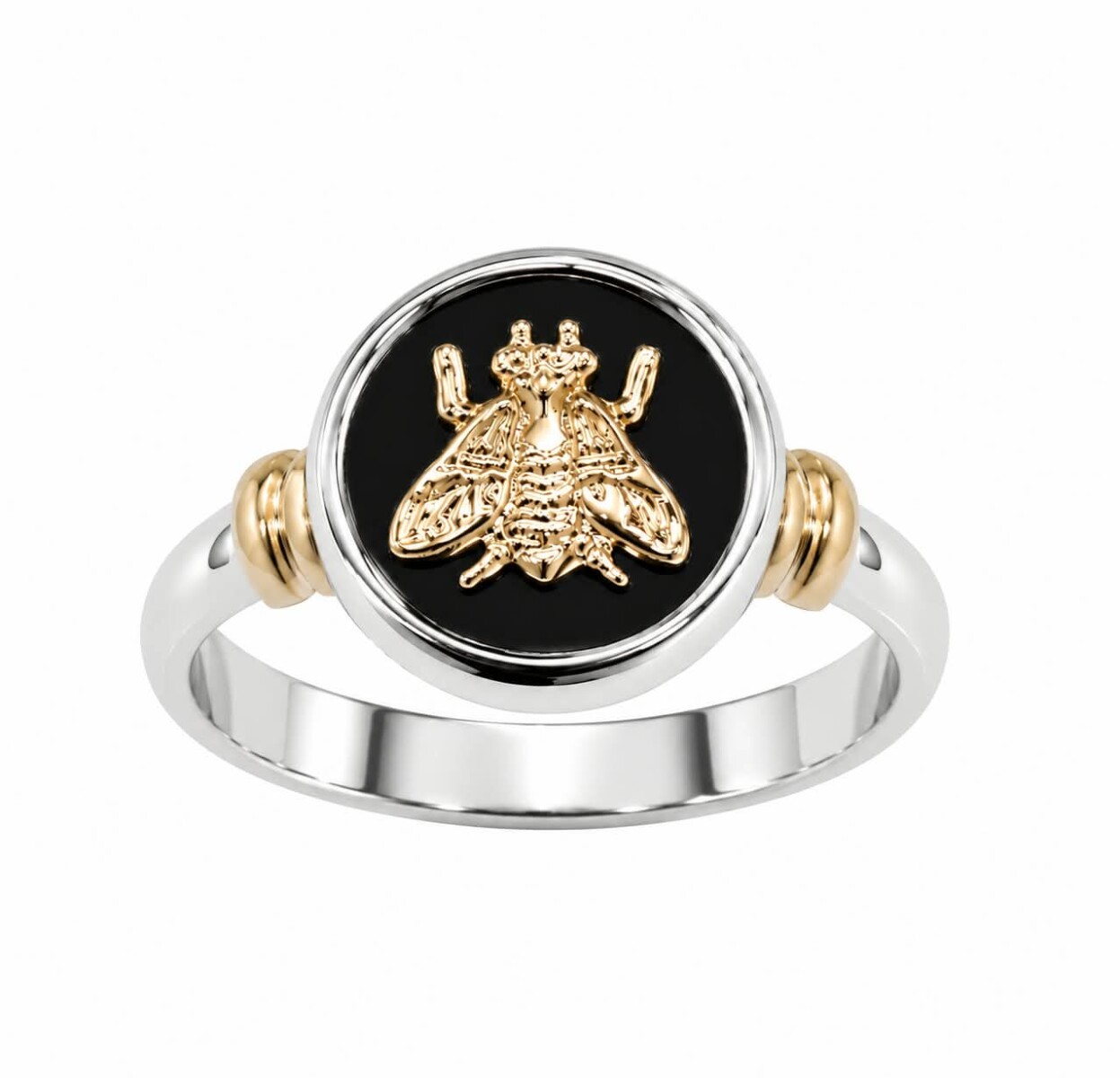 Anillo maestra con Onix y Oro 9kt 