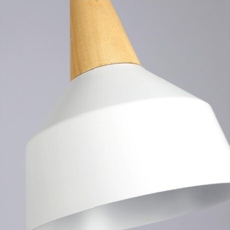 Campana de Aluminio y madera estilo nórdico Blanco