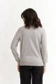 Sweater media polera con puños GRIS