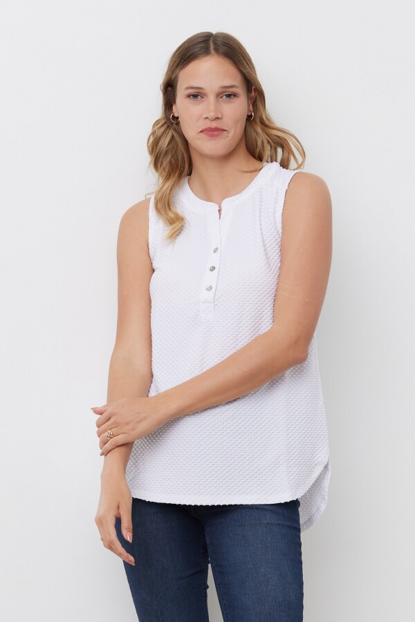 Musculosa Botones BLANCO