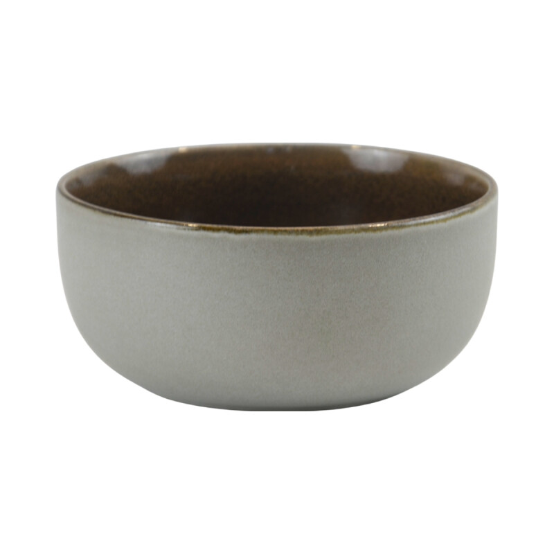 Bowl Bombe 15cm c/borde marrón GRIS/MARRON