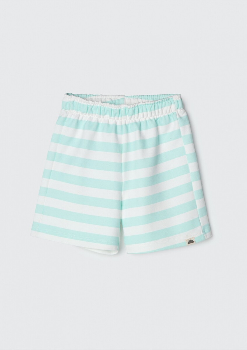 SHORT INFANTIL DE RAYAS - VERDE 