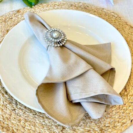 Servilleta Beige Lino 42x42 cm Servilleta Beige Lino 42x42 cm