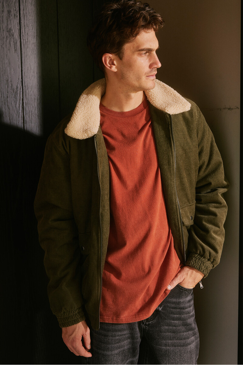 Campera bomber pana - Verde 