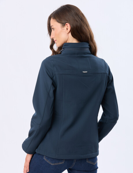 CAMPERA DE NEOPRENO CON CAPUCHA Azul