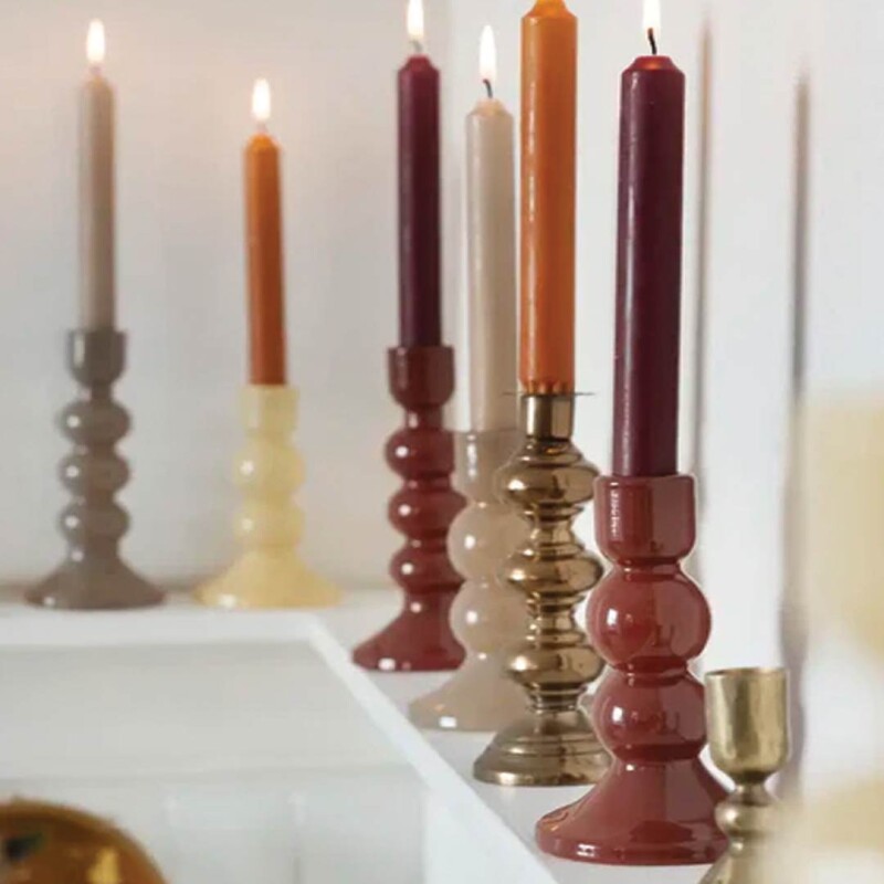 Portavelas Noelia Granate Grande