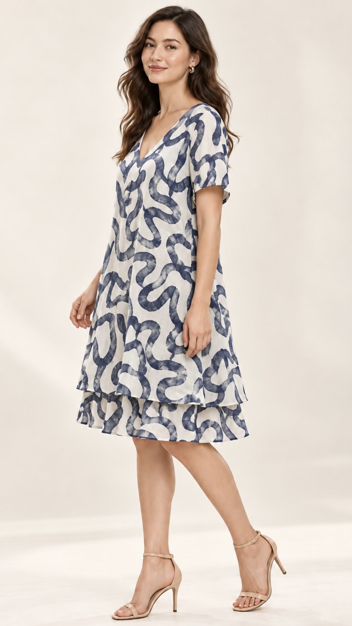 VESTIDO LUAN ESTAMPADO BLANCO-AZUL