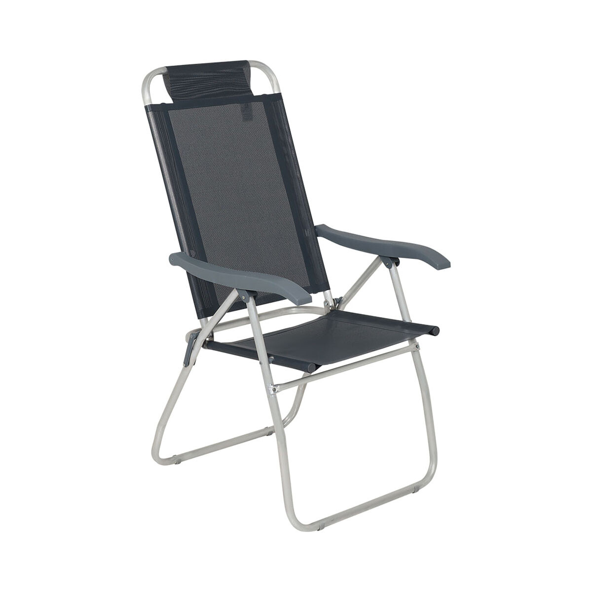 Silla Plegable de Aluminio 4 Posición - GRIS 