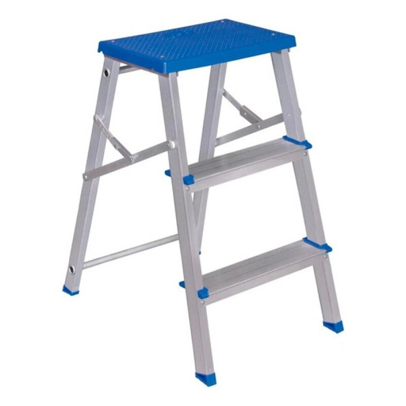 Escalera banquito plegable en aluminio 3 escalones - Mor Aluminio