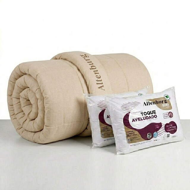 Acolchado Altenburg 2 plazas + 2 almohadas BEIGE