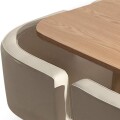 Juego de Comedor Honguito 4 Sillas 80x80cm Beige