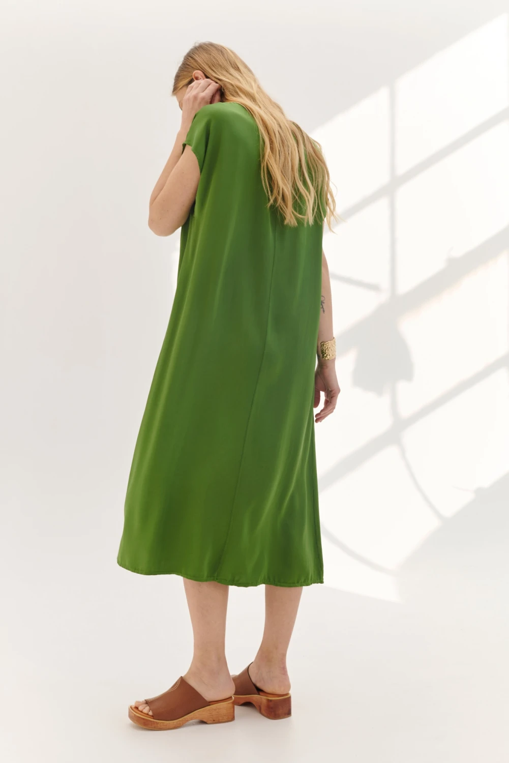 VESTIDO MAXIMA verde talle unico