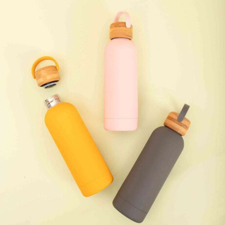 Botella con tapa de madera 750ml Azul