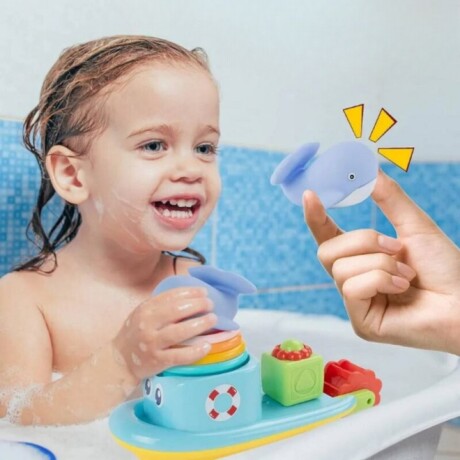 Juego de Baño Lancha con Bloques y Delfín HE0270 001