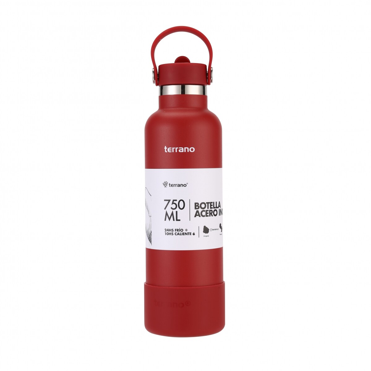 Botella Térmica con Pico 750mL. - Rojo 