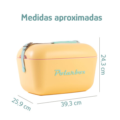 Conservadora Térmica Retro 12L Polarbox Playa Camping Viajes Amarillo/verde Agua