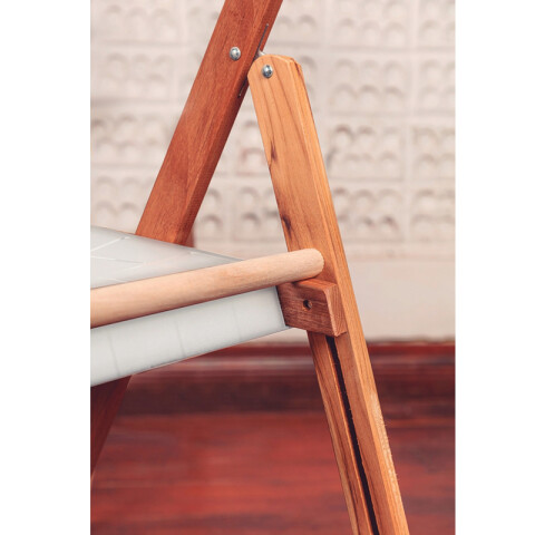 Silla plegable blanca mixta "POTENZA" -TRAMONTINA TB7081