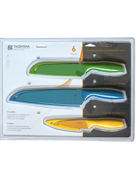 SET 3 CUCHILLAS DIF COLORES C/ VAINA TAOSHIMA SET 3 CUCHILLAS DIF COLORES C/ VAINA TAOSHIMA