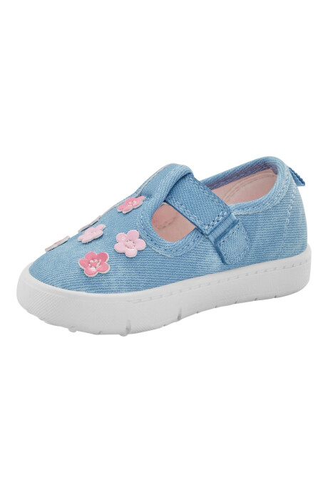 Championes denim, diseño floral Sin color
