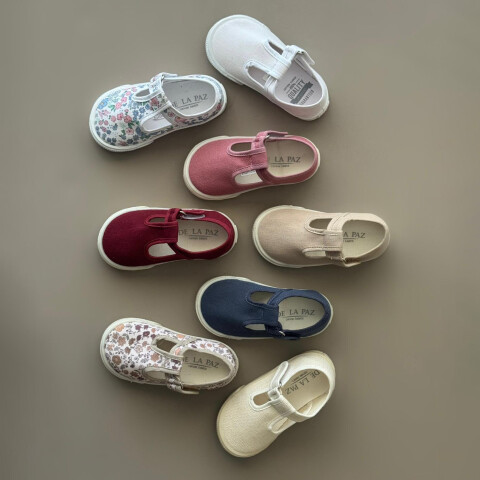 Guillermina De Lona Canvas Toddler Del 22 Al 26 Floral Pastel