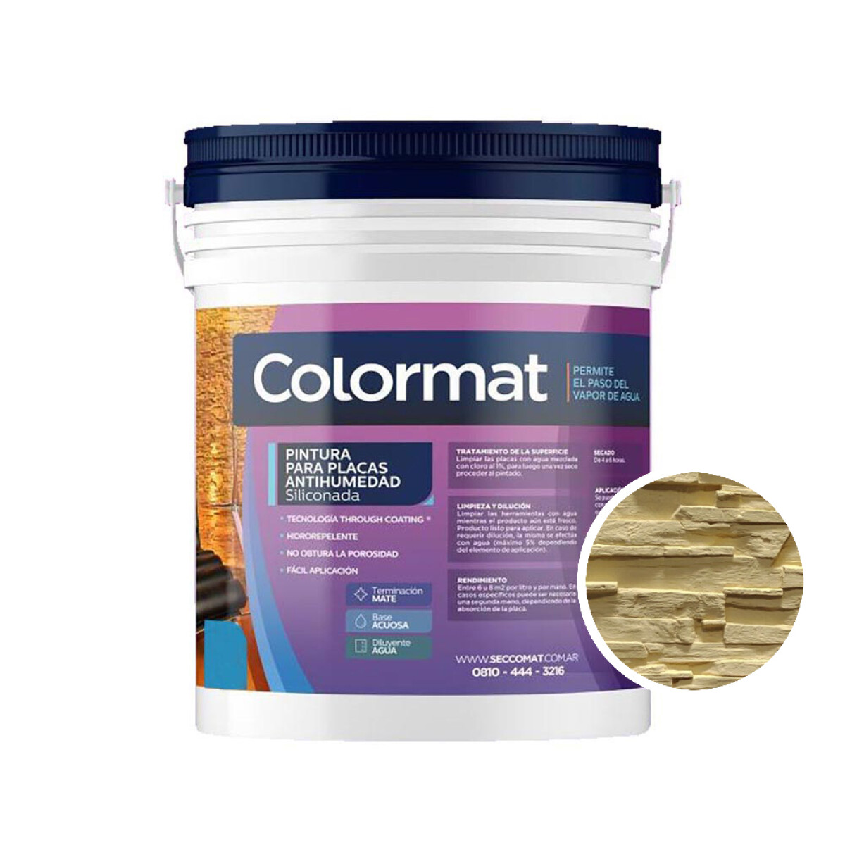 Pintura Antihumedad Color Ocre / 1lt 