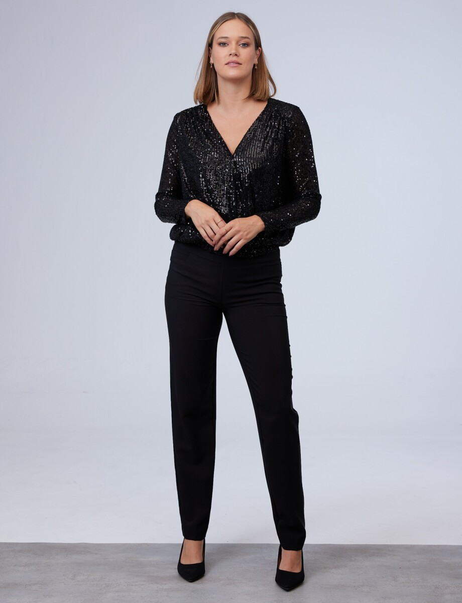 Pantalon Slim Modelador - Negro 