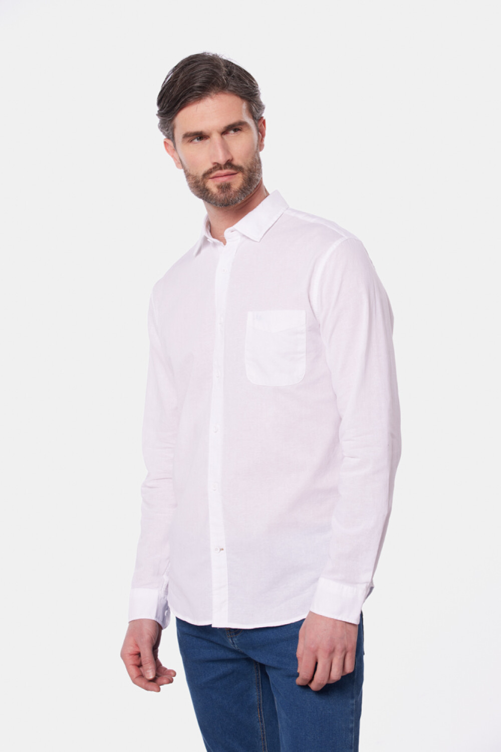 CAMISA DE LINO Blanco