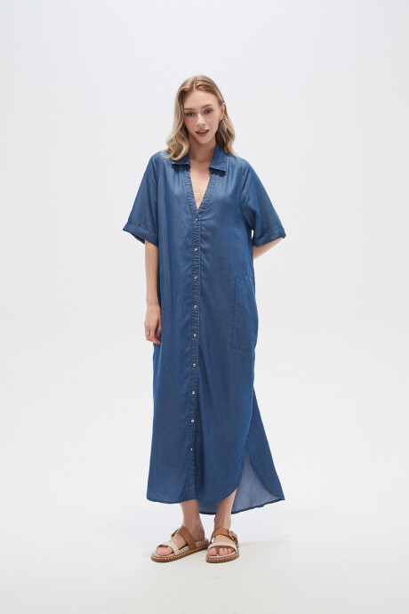 Vestido Danao Azul Medio