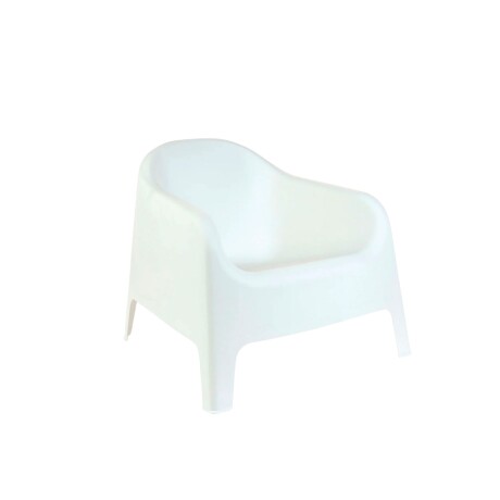 Silla Plastico Skarpo Jardin Liso Blanco