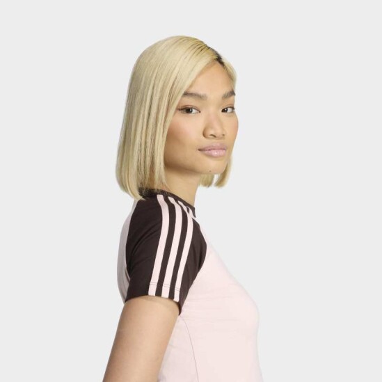 Remera Adidas 3 Rayas Rosado