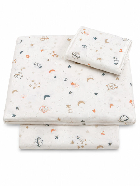 JUEGO SABANAS ESTAMPADA 1 PLAZA MULTICOLOR