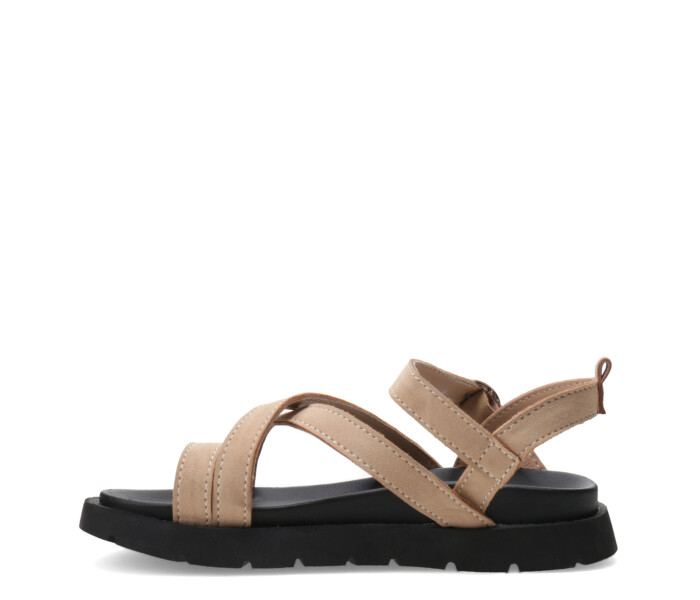Sandalia ZENKE con tiras finas Beige
